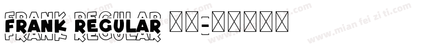 frank regular 粗体字体转换